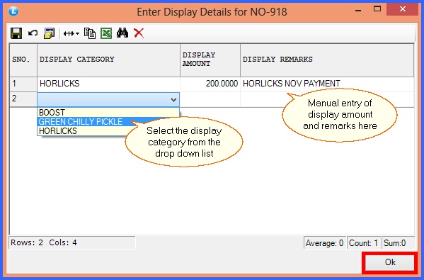 fmcg sale invoice display details